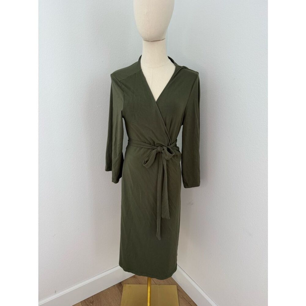 Caden Lane Olive Maternity Wrap Robe with Self Tie - One Size
